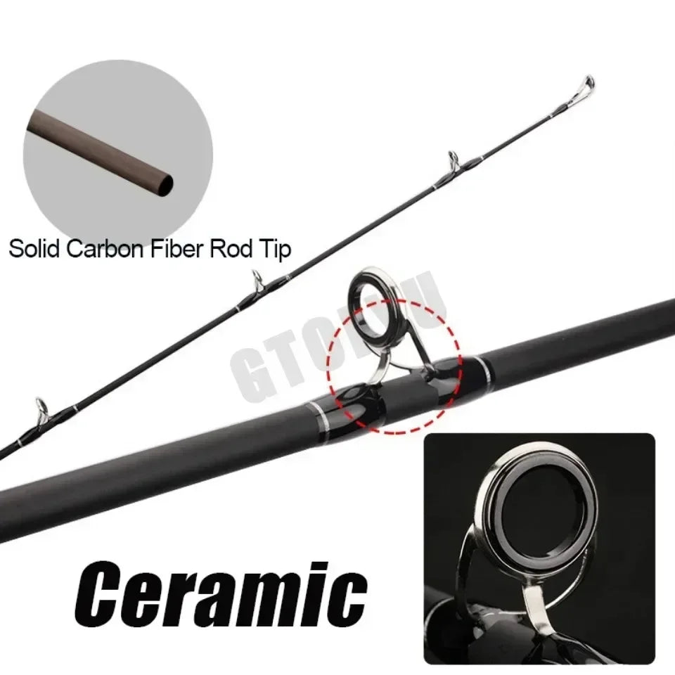 π£ 4-Piece Carbon Spinning & Casting Rod β Portable Fast Action, 1.8m/2.1m