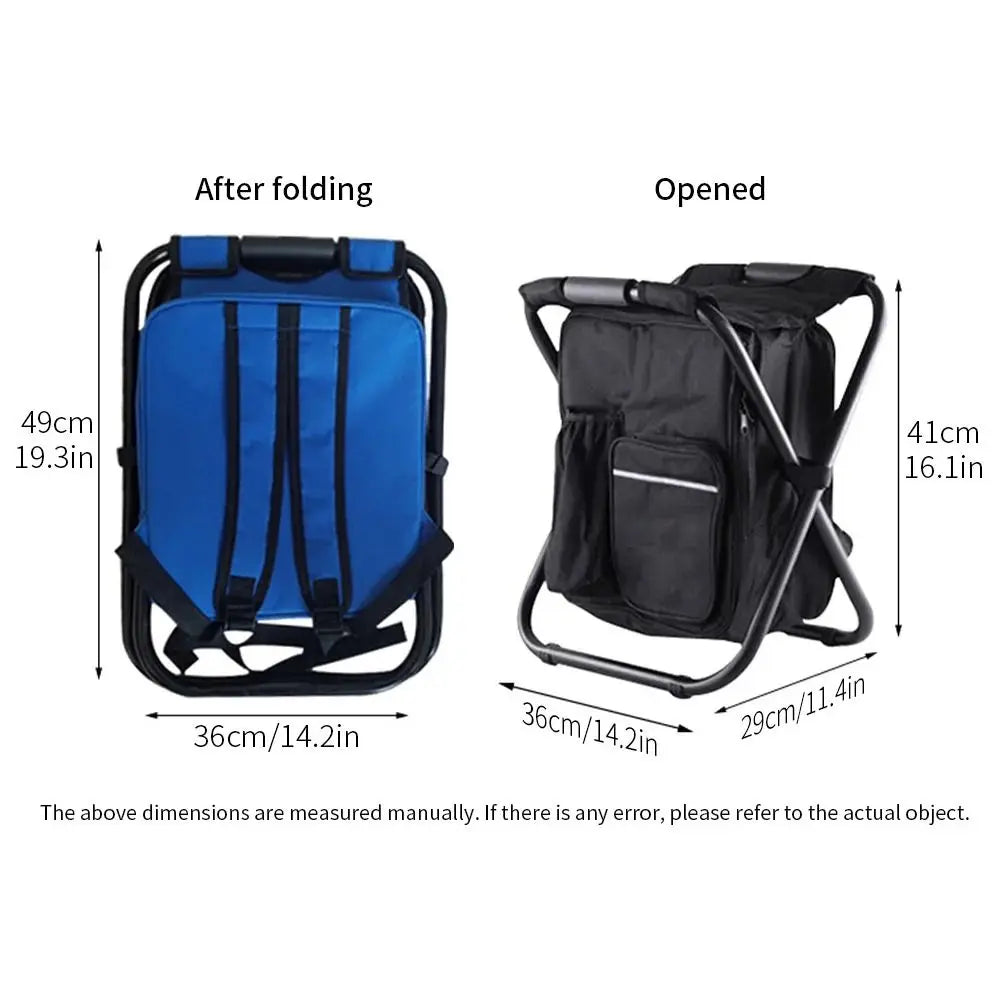 🪑 Camping Folding Chair with Cooler Bag – Portable & Heavy-Duty