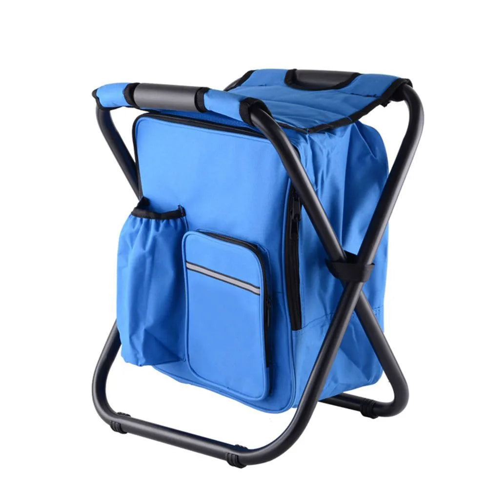 🪑 Camping Folding Chair with Cooler Bag – Portable & Heavy-Duty