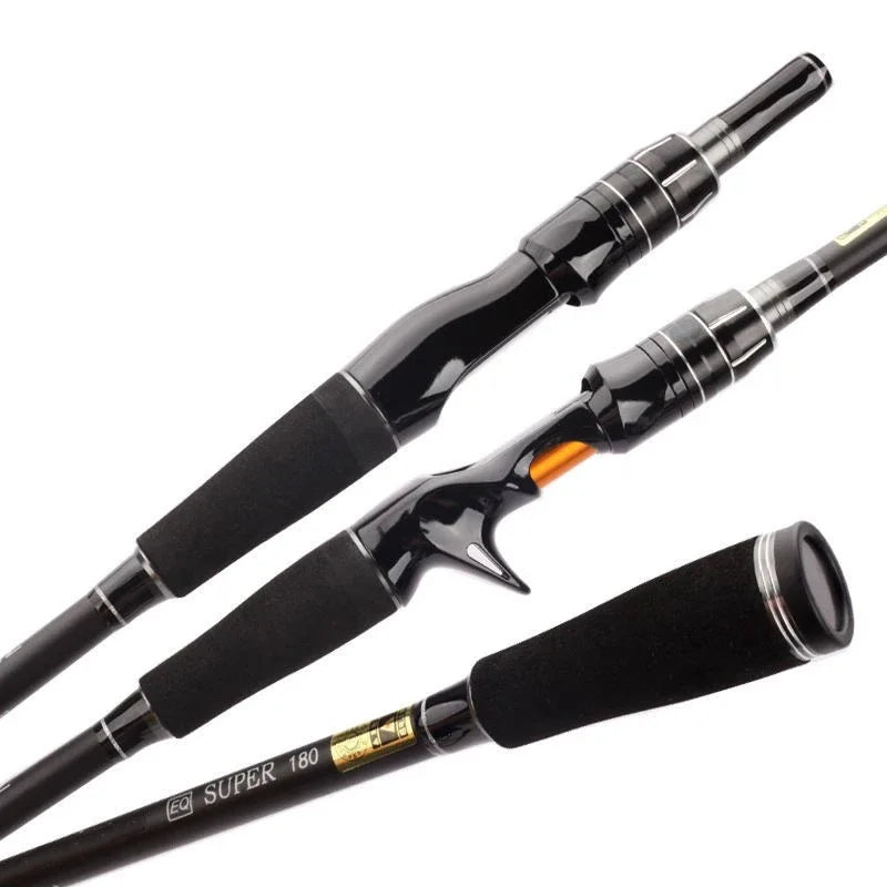 🎣 4-Piece Carbon Spinning & Casting Rod – Portable Fast Action, 1.8m/2.1m