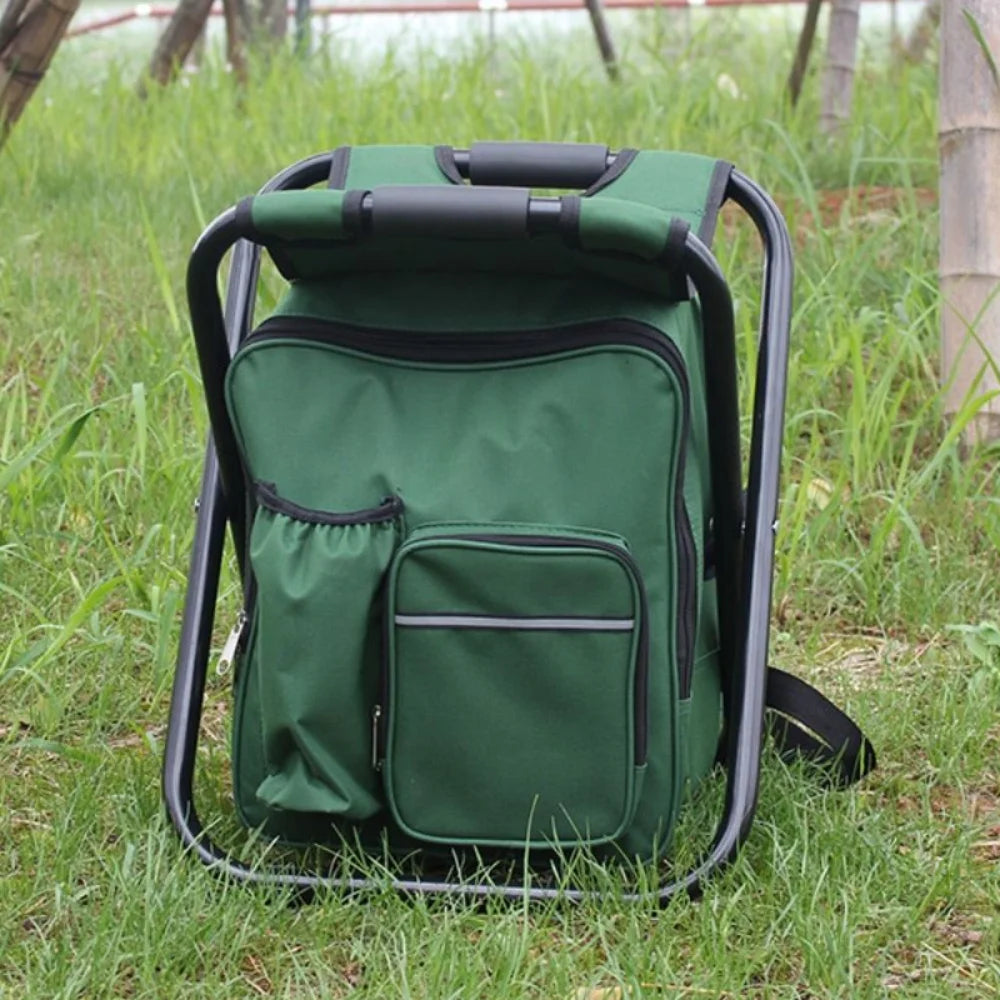 🪑 Camping Folding Chair with Cooler Bag – Portable & Heavy-Duty