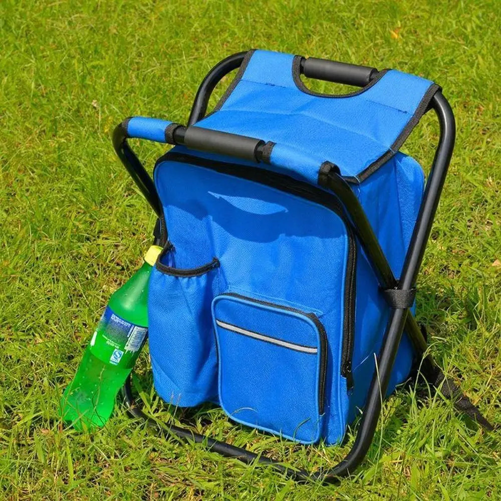 🪑 Camping Folding Chair with Cooler Bag – Portable & Heavy-Duty