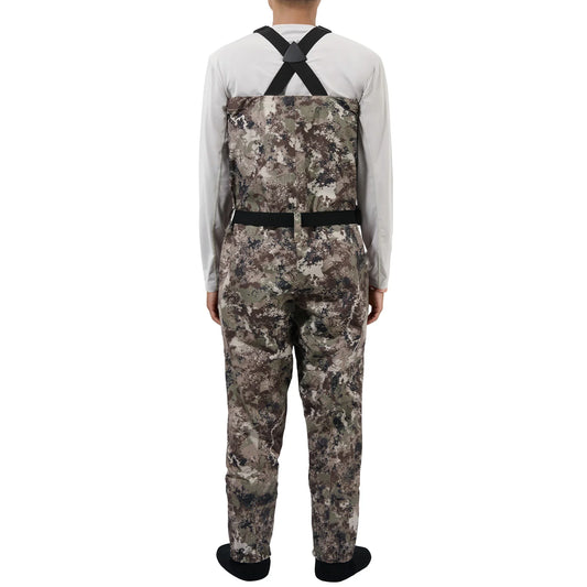 🦅 BASSDASH Men’s Breathable Chest Waders – Lightweight Black Camo Stockingfoot